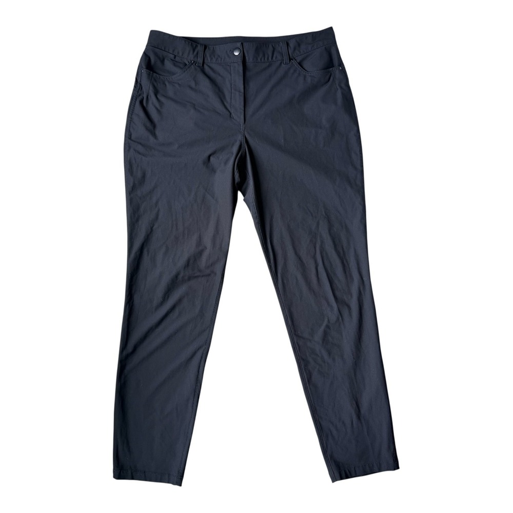 Lululemon Womens Woven Trouser Pants Size 14 Black Stretch Workwear Chino